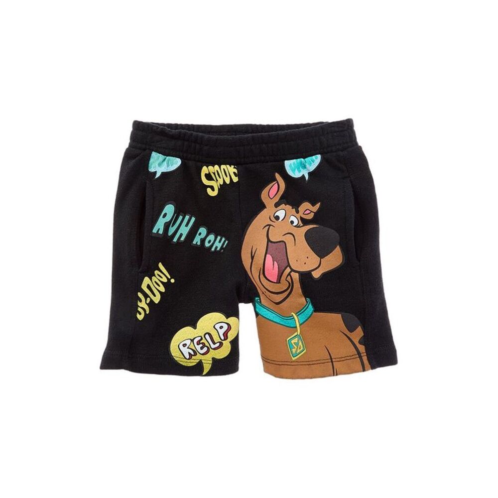 Chaser Boys  Scooby Doo Linen-Blend Short, Black